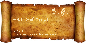 Voki Györgyi névjegykártya